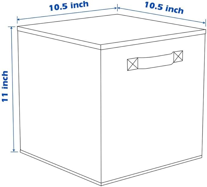 ShellKingdom Storage Bins, Foldable Fabric Storage Cubes And Cloth Storage Organizer Drawer For Closet And Toys Storage, 6 Pack (Lavender)