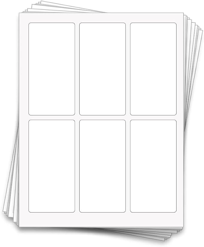 60 Labels for 4 oz Bottles, 5 x 2.5 inches, Waterproof White Vinyl (5 x 2.5 inches, 60 Labels)