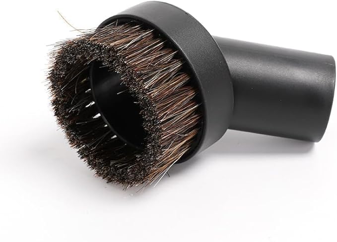 25mm Round Dust Brush For Shark Vacuum Attachments Replacement with 1-1/4" to 1-3/8 Hose Adapter, For Most Vacuum Cleaners Accessories