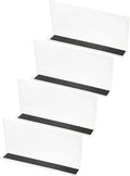PATIKIL 4 Pack Shelf Dividers for Closet Organization, 9.9x1.6x4.8 Acrylic Magnetic Closets Separator Kitchen Cabinet Shelves Under Bed Blocker for Bedroom Kitchen Office, Clear