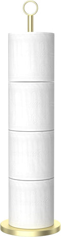 Toilet Paper Holder Stand(with Reserve Function), Free-Standing Spare Rolls Storage Holder, Stainless Steel