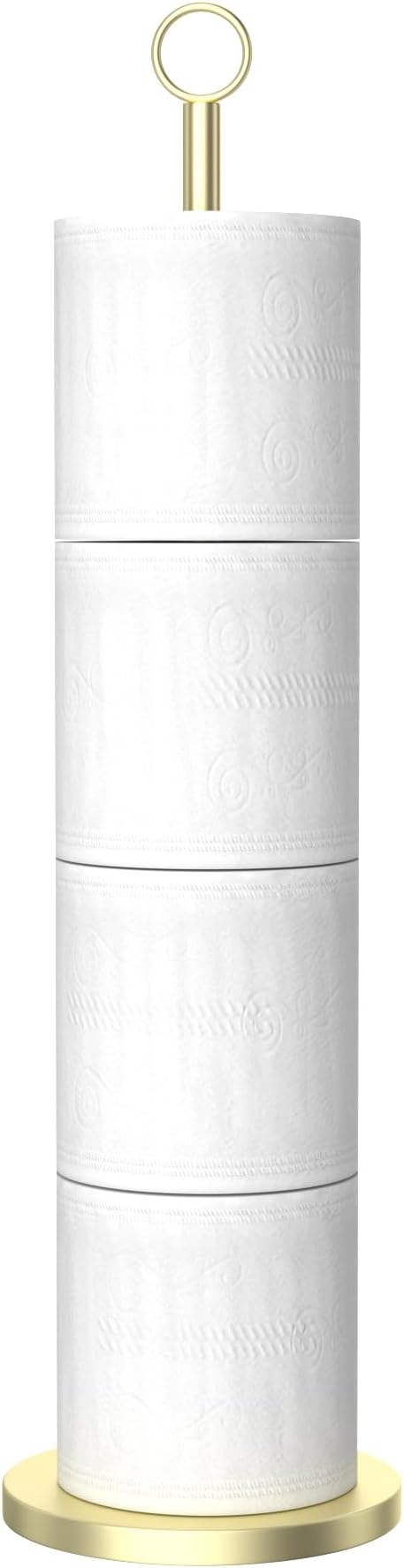 Toilet Paper Holder Stand(with Reserve Function), Free-Standing Spare Rolls Storage Holder, Stainless Steel