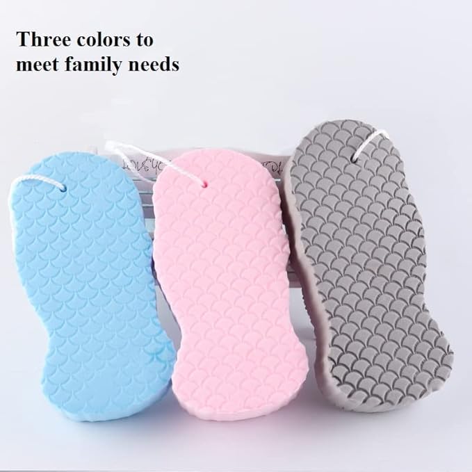 2 Pcs Magic Exfoliating Bath Sponge,3D Super Soft Body Exfoliating Bath Sponge for Adults Children and Pregnant Women Skin Friendly and Reusable. (Pink+Blue)