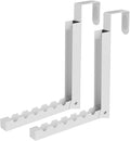 ZMBESUP Over The Door Hanger Folding Clothes Drying Rack, Folding Hanging Coat Rack for Indoor Laundry Room Compact Small Space Foldable Portable Clothing Hanger Hook Collapsible- 2 Pack (White)