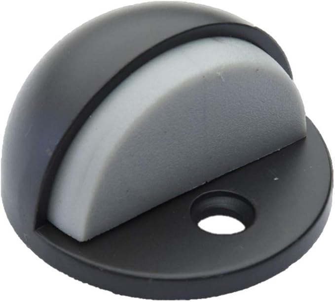 QCAA Low Dome Floor Door Stop, H 25.4 x Diameter 44.5mm, Zinc Die Cast, ORB Oil Rubbed Bronze, Powder Coated, Made in Taiwan, 2 Pack