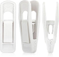 Tinfol 20pc Hanger Clips - White Strong Pinch Grip Clips for Use with Slim-line Clothes Velvet Hangers, Multi-Purpose Finger Clip for Home
