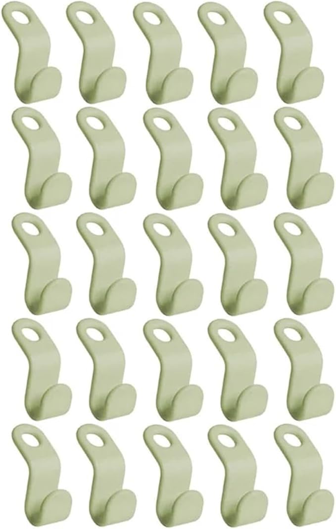 Clothes Hanger Connector Hooks 250 Pcs Plastic Clothes Hanger Cascade Hooks - Space Saving Connectors for Wardrobe Closet Organization for Heavy Duty Cascading Connection(Green)