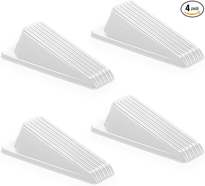 Door Stoppers for Bottom of Door – Rubber Door Stopper Wedge – Pack of 4 – Door Stop – Door Stoppers – Doorstop – Door Wedge – Doorstops for Inside Door – Ideal for Homes, Schools, Offices, Workshops