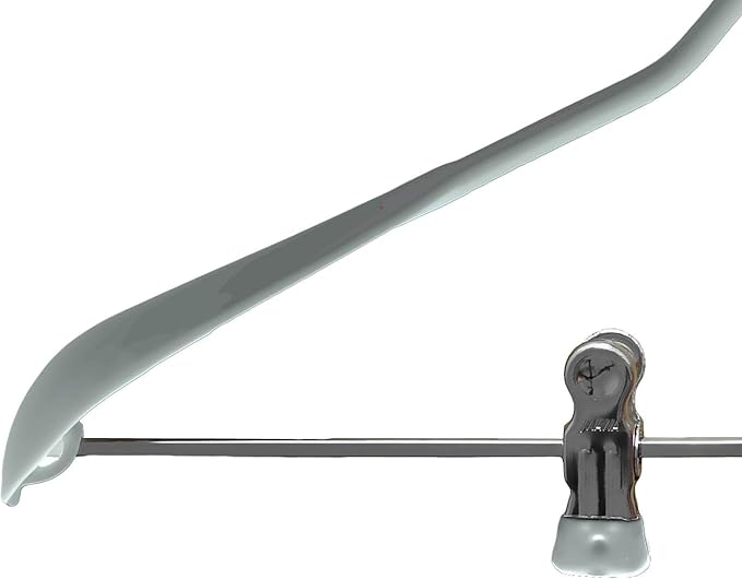 Mawa by Reston Lloyd BodyForm Series Non-Slip Space Saving Clothes Hanger with 2 Clips for Pants or Skirts, Style 42/LK, 1-Piece, Silver