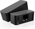DELAMU 2 Pack Black Cable Box Cord Hider Box, Large and Mudium Cord Box for Gaming Desk, Home, Office, Hide TV Wires, Floor Cord Covers, Power Strip Cover Box Baby Proof