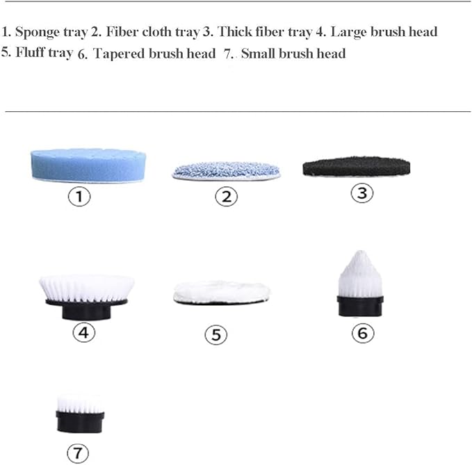 MGLSDeet Bathroom Scrubber 7Pcs Replacement Brush Heads Kit, for ANS8050/8052