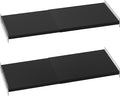 Expandable Closet Tension Shelf Organizers, Cabinet Rack Storage for Wardrobe Divider Shelves Pantry Cupboard Kitchen (2 Pack, W11.81 x L: 17" to 31")