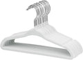 ManGotree Baby Velvet Clothes Hangers, 10.95'' Non-Slip Kids Hangers, Space Saving Hangers for Infant Toddler Children, 15 Pack (White)