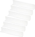 PATIKIL 6 Pack Shelf Dividers for Closet Organization, 13.8x1.57x2.4 Acrylic Closets Separator Kitchen Cabinet Shelves Under Bed Blocker for Bedroom Kitchen Office, Clear