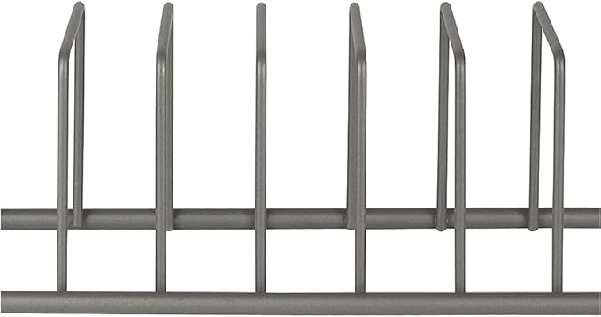 FitWell Kitchen Bakeware Organizer,Plate Racks,Rack for Plastic Lids,Cutting Boards,Cookie Sheets,Pots & Pans Holder,Compact Kitchen Storage,Cabinet Organizer (Industrial Gray)