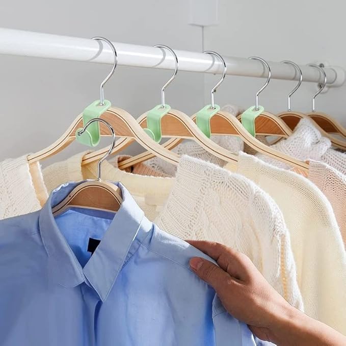40 PCS Clothes Hanger Connector Hooks | Space Saving Extender Plastic Clip | Heavy Duty Cascading Closet Organizer | Outfit Hangers for Christmas, Home, Bedroom - Clothes Organizer
