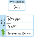 Name Bubbles - Reusable Baby Bottle Labels for Daycare (20 Labels) - Kids Washable Name Tags for Bottles, Sippy Cups, & Snack Containers, Waterproof, Baby Name Stickers, Write-On (Alligator)