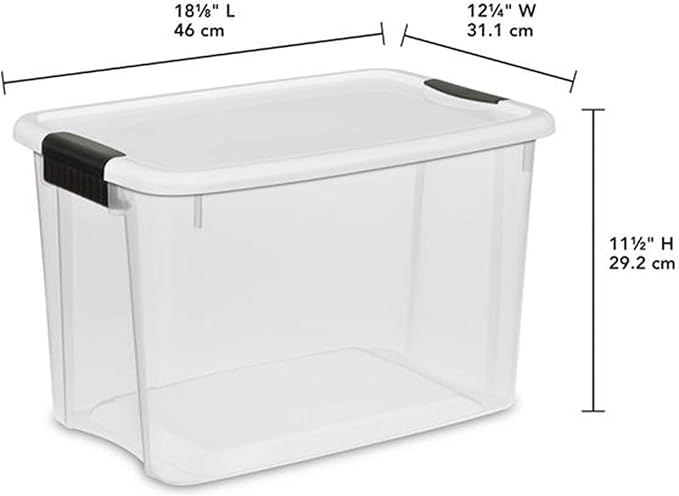 Sterilite 4-Pack 70 Quart & 6-Pack 30 Quart Ultra Latching Box, Clear Plastic Storage Bins with Lids - Heavy-Duty Organizing Containers for Closet, Bathroom, and Office