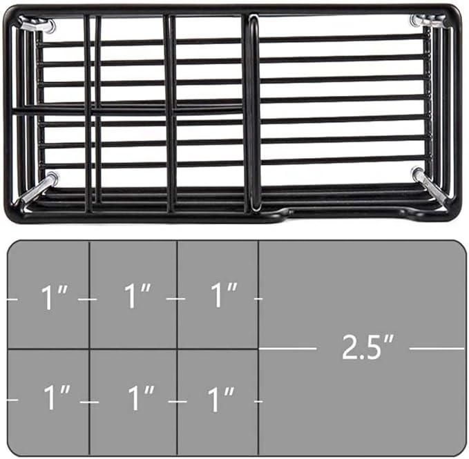 Stainless Steel Toothbrush and Toothpaste Holder for Bathroom – 7-Slot Black Organizer, Space-Saving Hygienic Storage with Modern Design for Countertop