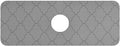 Kitchen Sink Splash Guard 1 PC 14.7 Inch Sink Faucet Mat Splash Guard for Bathroom Countertop Water Absorbent Foldable Cuttable Soft Washable Monochrome Geometric Quatrefoil Grey
