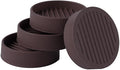 2x2 Round Rubber Furniture Caster Cups, Anti-Sliding Furniture Pads Bed Stopper Floor Protectors with Grip - Protect Any Flooring