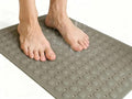 Bath and Shower Safety Mats 27.5x15 inch, Non Slip with Strong Suction Cups for Bathroom Stall and Tub Floor, Extra Large and Machine Washable, Drain Holes Keep Bathtub Clean, Soft on Feet, Light Grey