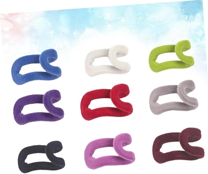 STOBAZA 20pcs Space-Saving Hanger Connectors Mini Hooks for Clothes Organizer Slip Flocking Hanger Hook