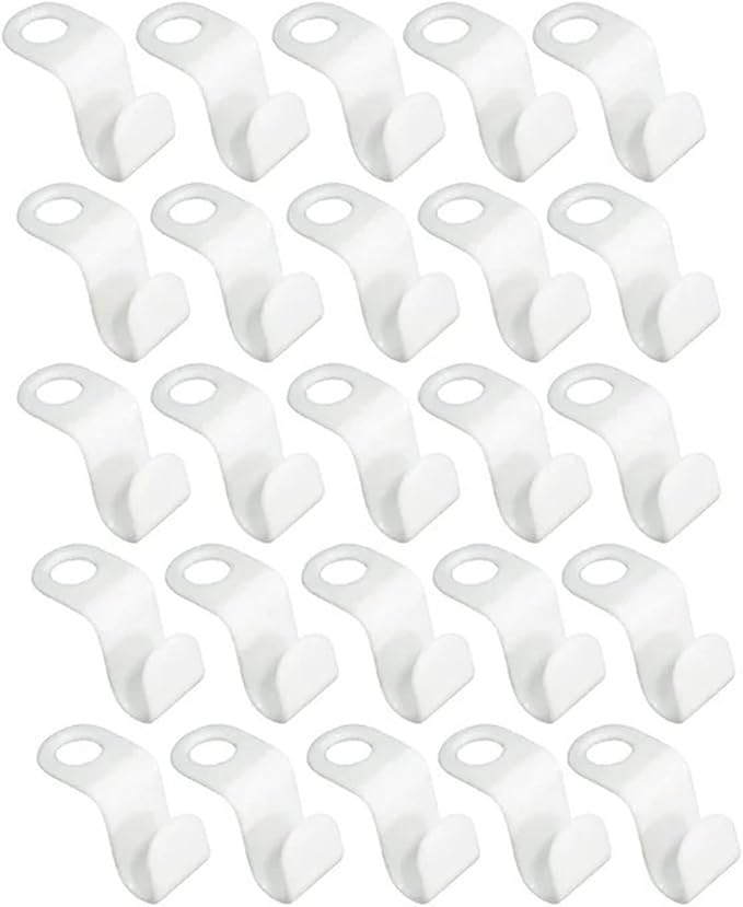 Clothes Hanger Connector Hooks 250 Pcs Plastic Clothes Hanger Cascade Hooks - Space Saving Connectors for Wardrobe Closet Organization for Heavy Duty Cascading Connection(White)