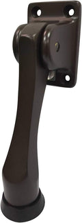 QCAA Solid Brass Drop Down Door Stop, 4", Oil Rubbed Bronze US10B, 4 Pack