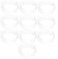 OUNONA 10pcs Space-Saving Hanger Connectors for Heavy Clothes Plastic Hanging Strips with Closet Organizers for Neat Clothing Storage