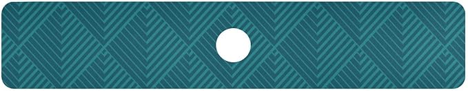 Kitchen Sink Splash Guard 1 PC 30 Inch Sink Faucet Mat Splash Guard for Bathroom Countertop Water Absorbent Foldable Cuttable Soft Washable Dark Green Geometric Art