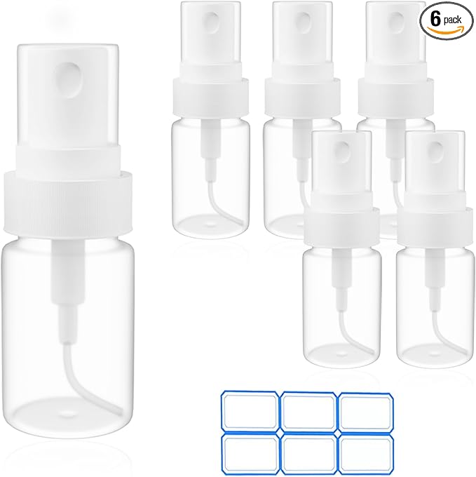 6 Pack 0.17 Oz (5ml) Mini Perfume Travel Refillable Bottles, Fine Mist Refillable Mini Perfume Atomizer, Empty Pump Container for Traveling and Outgoing