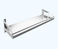 Wall Mount Metal Wall Shelf Kitchen Spice Condiment Racks 304 Stainless Steel fit Storage Rack Bedroom Bathroom Living Room Shelves (Length31.5 width5.9)