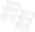 PATIKIL 6 Pack Shelf Dividers for Closet Organization, 11x1.57x4.7 Acrylic Closets Separator Kitchen Cabinet Shelves Under Bed Blocker for Bedroom Kitchen Office, Clear