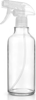 Glass Spray Bottles 16.9oz Empty Spray Bottle Mist/Stream Spraying Small Refillable Containers for Hair Care, Cleaning Solutions, Plants, Essential Oils 1 Pack (Clear-1, 16.9oz)