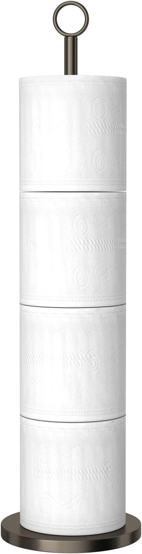 Toilet Paper Holder Stand(with Reserve Function), Free-Standing Spare Rolls Storage Holder, Stainless Steel
