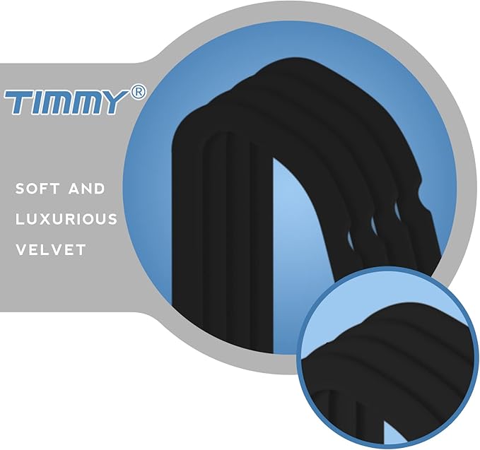 TIMMY Premium Velvet Hangers - Space-Saving Non-Slip Heavy-Duty Black Hangers for Coats, Suits and Sweaters-Closet Organizer-Pack of 50