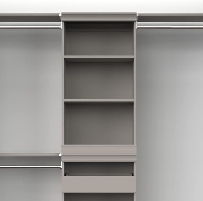 ClosetMaid Modular Storage Shelf Unit with 3-Shelves, Taupe