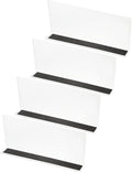 PATIKIL 4 Pack Shelf Dividers for Closet Organization, 11.1x1.6x4.8 Acrylic Magnetic Closets Separator Kitchen Cabinet Shelves Under Bed Blocker for Bedroom Kitchen Office, Clear