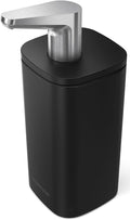 simplehuman 10 oz. Pulse Pump, Liquid Soap Dispenser, Drip Free Hand Soap Pump, Black Stainless Steel