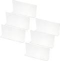 PATIKIL 6 Pack Shelf Dividers for Closet Organization, 9.8x1.57x4.7 Acrylic Closets Separator Kitchen Cabinet Shelves Under Bed Blocker for Bedroom Kitchen Office, Clear
