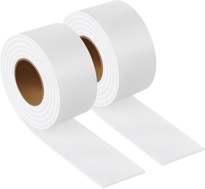 Felt Strips with Adhesive Backing – Furnigear Heavy Duty Cuttable Felt Tape Roll Furniture Pads for Chair Legs - Protecting Hardwood Floors, Chair Wall Protector (White, 40 x 2 x 0.14 Inch)