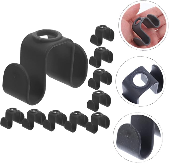 Homoyoyo 10pcs Closet Double Sided Hanger Hook Hangers for Clothes Hooks for Clothes Connector s Organizer Connecting Buckle s Double-Sided Connector s Abs