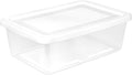 Sterilite 45 Pack Storage Box, 12 Quart Stackable Tote, Clear Plastic Container with Secure Snapping Lids for Home and Office Organization, White