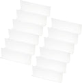 PATIKIL 12 Pack Shelf Dividers for Closet Organization, 15.7x1.57x4.7 Acrylic Closets Separator Kitchen Cabinet Shelves Under Bed Blocker for Bedroom Kitchen Office, Clear