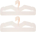 Velvet Hangers 50 Pack, Ultra Slim & Short Neck Hanger, 360 Swivel Hook, Space Saving Durable Non-Slip Felt Hangers,Beige a