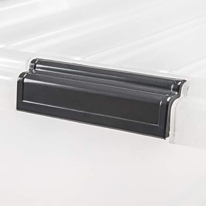 IRIS 91 Quart Buckle Down Storage Box, Clear, Pack of 1
