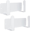 Pot Lid Rack, Wall Mounted 304 Stainless Steel Pan Lid Organizer Holder, Self Adhesive, Kitchen Cooking Utensil Tool (White, Set of 2)