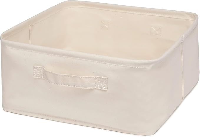 Decorative Basket Rectangular Fabric Storage Bin Organizer Basket with Handles for Clothes Storage