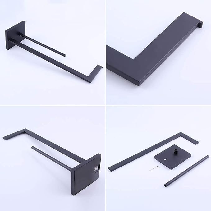 kimzcn Matte Black Toilet Paper Holder Stand Toilet Paper Roll Holder with Shelf Reserve Free Standing Portable Tissue Storage Organization